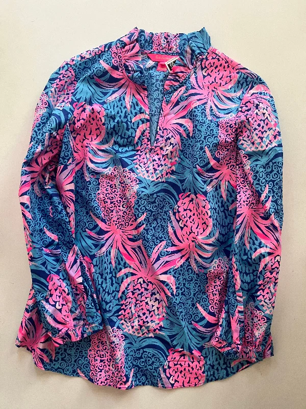 Top Long Sleeve By Lilly Pulitzer In Multi-colored, Size: Xs Athletic Men's High