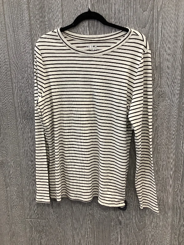 Top Long Sleeve By Time And Tru In Striped Pattern, Size: Xl Unique Men's Patch