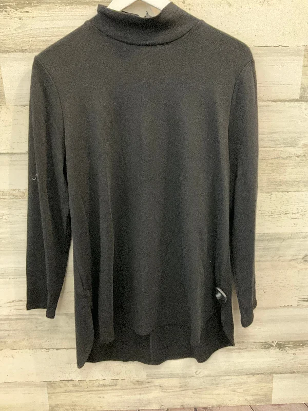 Tunic Long Sleeve By Chicos In Black, Size: L Sophisticated Men's 