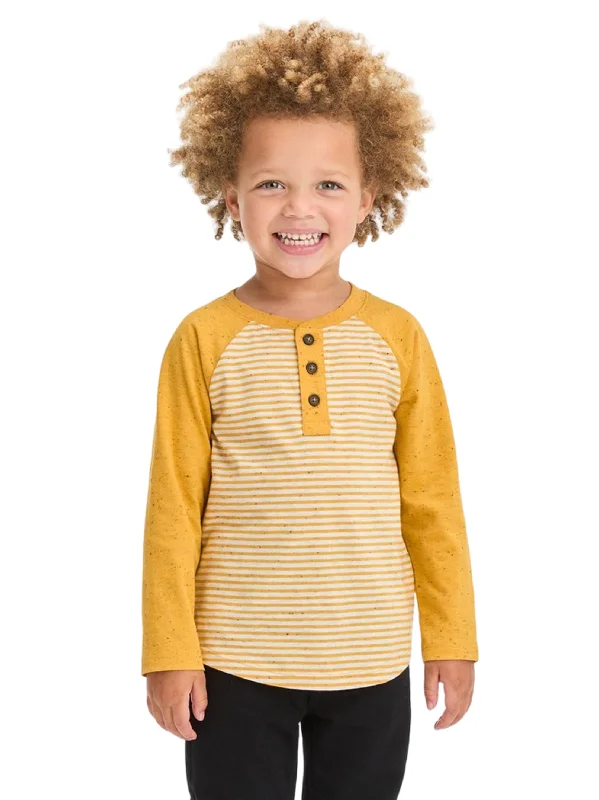 Kids Boy's Striped Top,Yellow Cozy Men's Sherpa