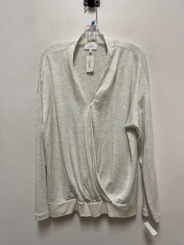 Top Long Sleeve By Soma In Grey, Size: Xl Tailored