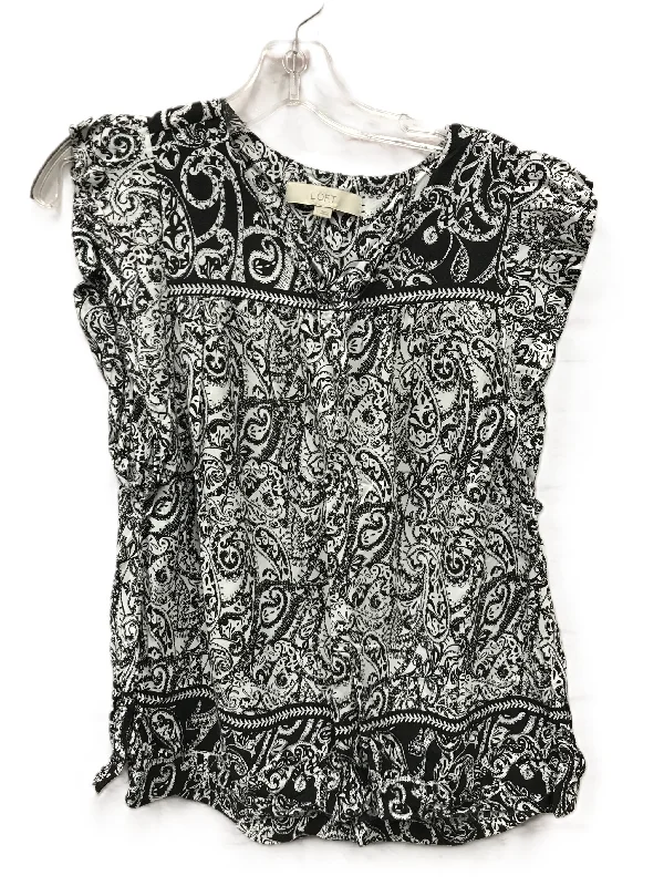 Top Short Sleeve By Loft  Size: S Monochromatic Office Style