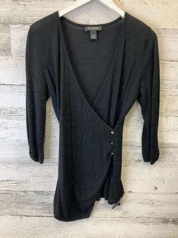 Top Long Sleeve By White House Black Market In Black, Size: M Tailored