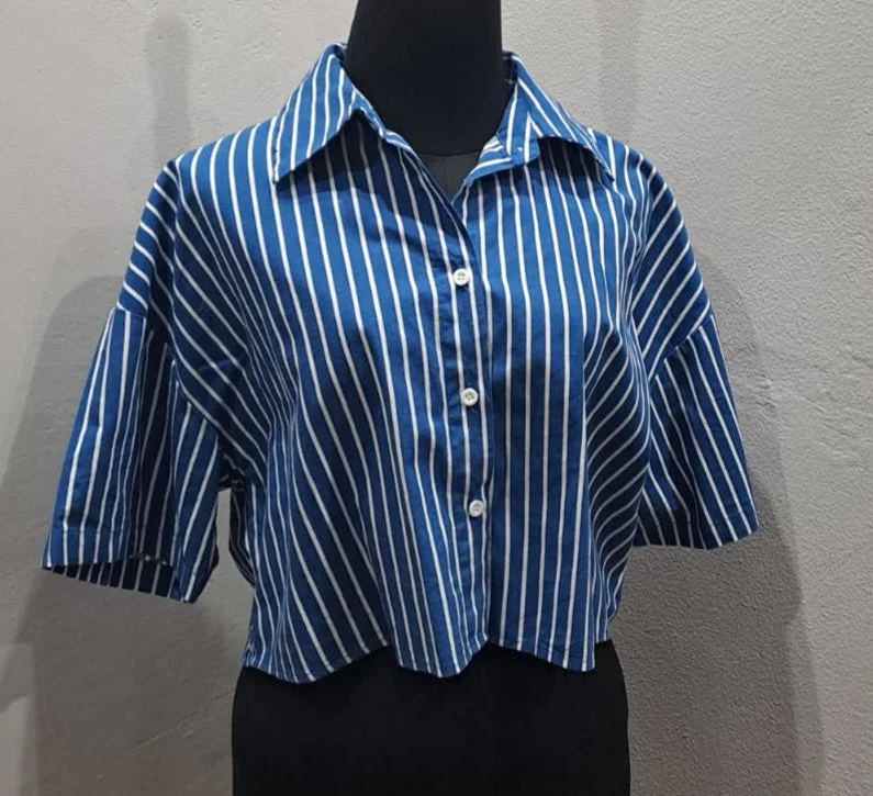 Striped Crop Shirt (Medium) Bold Men's Animal