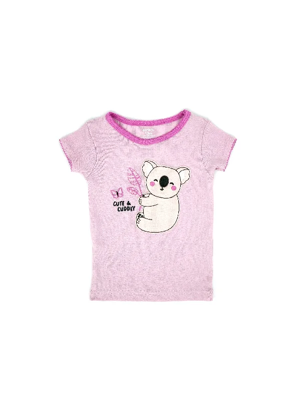 Kids Girl Graphic Embroidered Top,Light Purple Casual Men's Loose