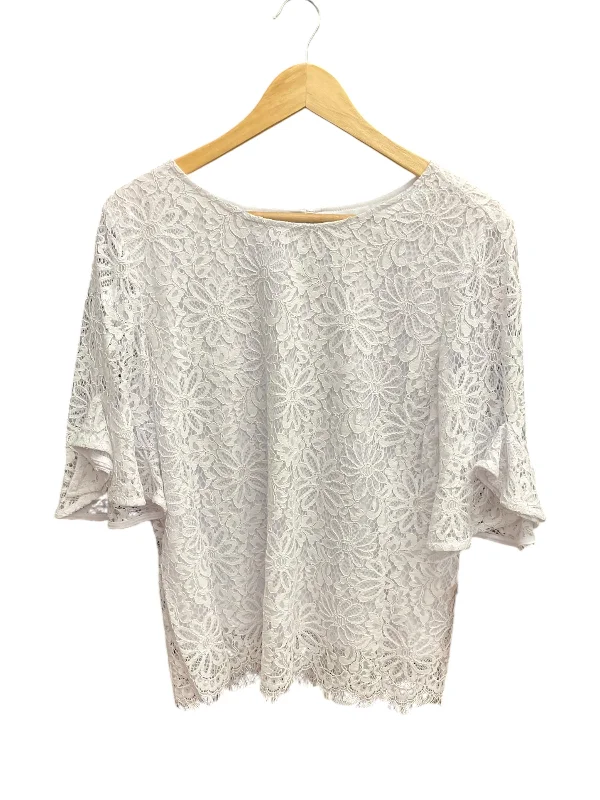 Top 3/4 Sleeve By Nanette Lepore In White, Size: L Laid