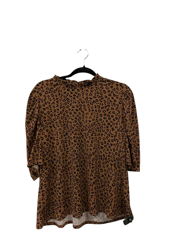 Top Long Sleeve By Cece In Animal Print, Size: Xl Polished Men's Silk