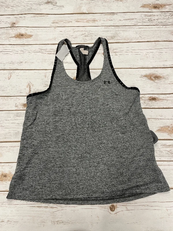 Athletic Tank Top By Under Armour In Grey, Size: M Modern Men's Geometric