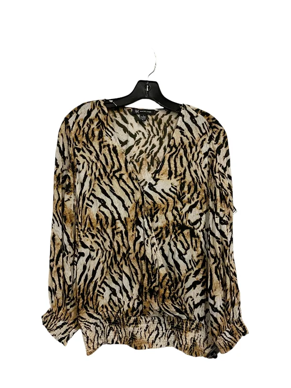 Top Long Sleeve By Inc In Animal Print, Size: S Organic