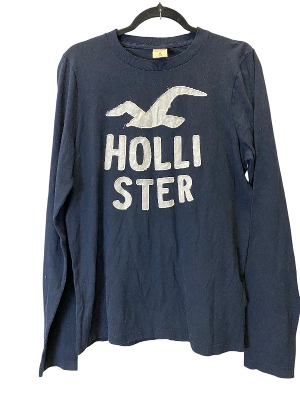 Top Long Sleeve By Hollister In Navy, Size: M Confident Men's Power