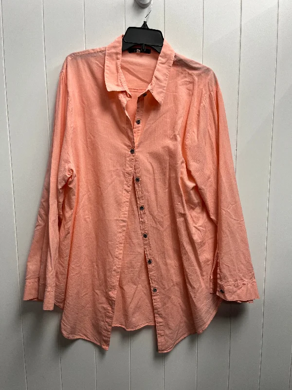 Tunic Long Sleeve By Clothes Mentor In Peach, Size: Xl Refined Men's Hand