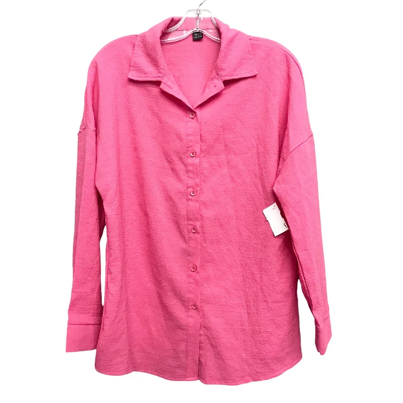 Top Ls By Shein In Pink, Size:M Hip Men's Urban