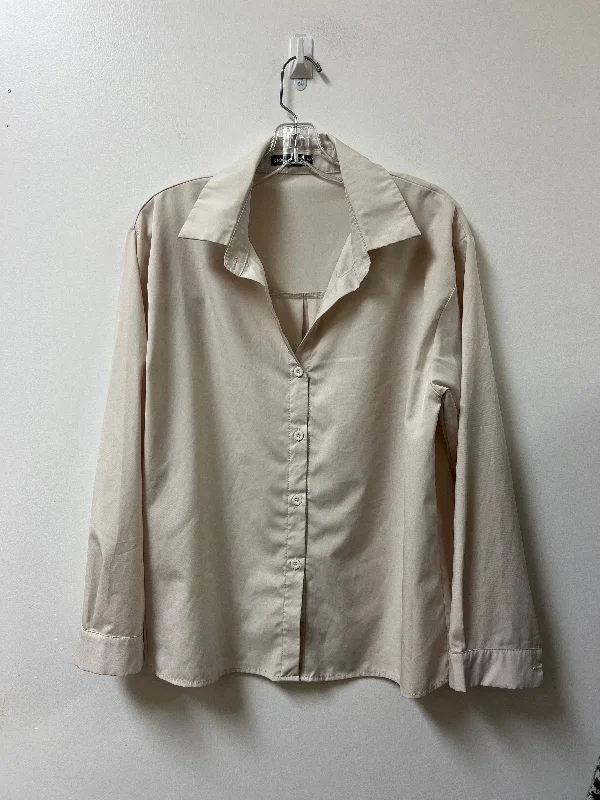 Top Long Sleeve By Shein In Tan, Size: S Street