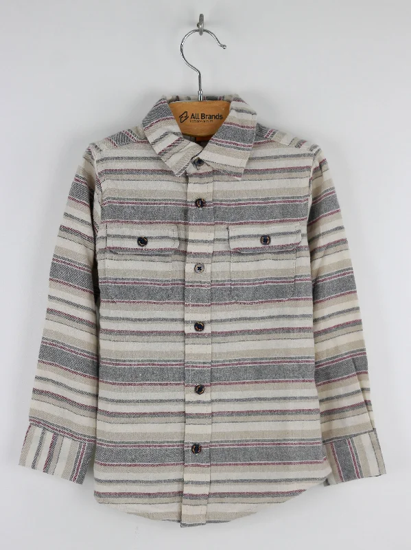 Kids Boy Striped Casual Shirt,Beige Cclassic Men's Tweed