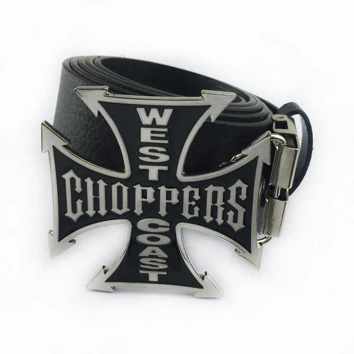 Belt Buckle - Choppers White Trendy Men's Scandinavian