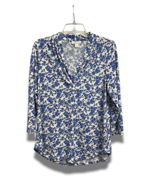 Top 3/4 Sleeve By Charter Club In Floral Print, Size: S Sleek Men's Contemporary 