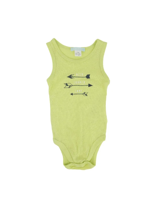 Kids Boy Graphic Printed Bodysuit,Light Green Tailored