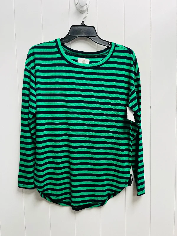 Top Long Sleeve By Lou And Grey In Green, Size: Xs Unique Men's Patch