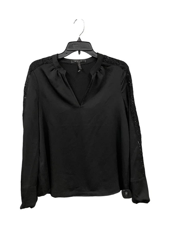 Top Long Sleeve By Bcbgmaxazria In Black, Size: S Laid