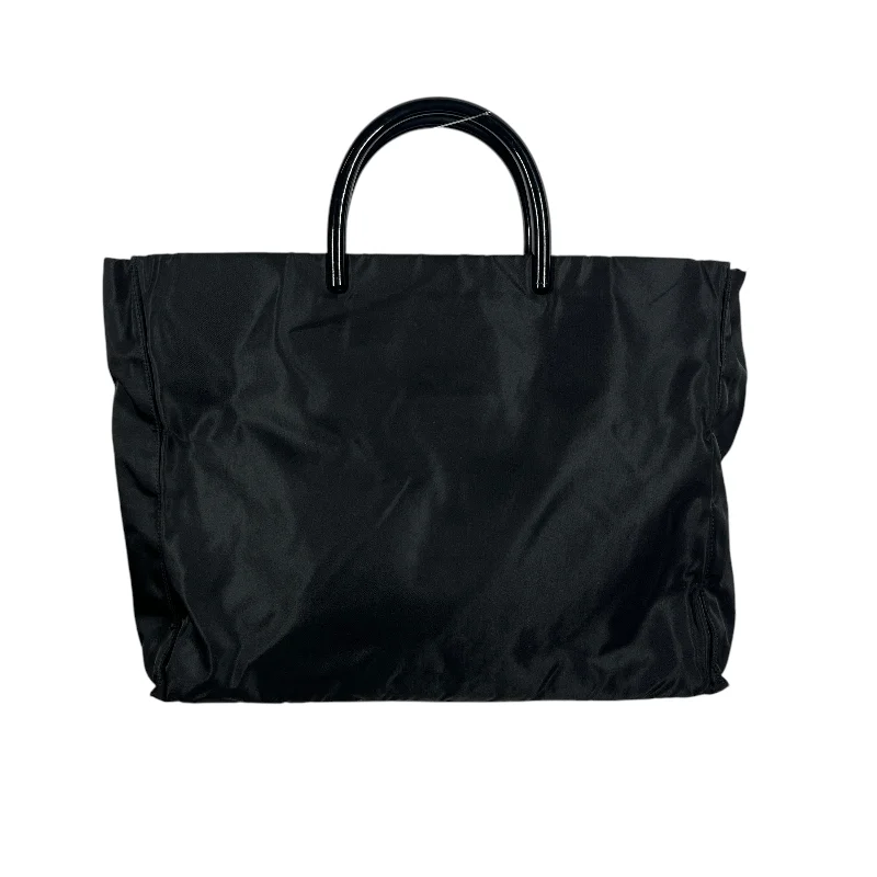 PRADA/Bag/Nylon/BLK/PLASTIC HANDLE BAG Traditional Men's Wool