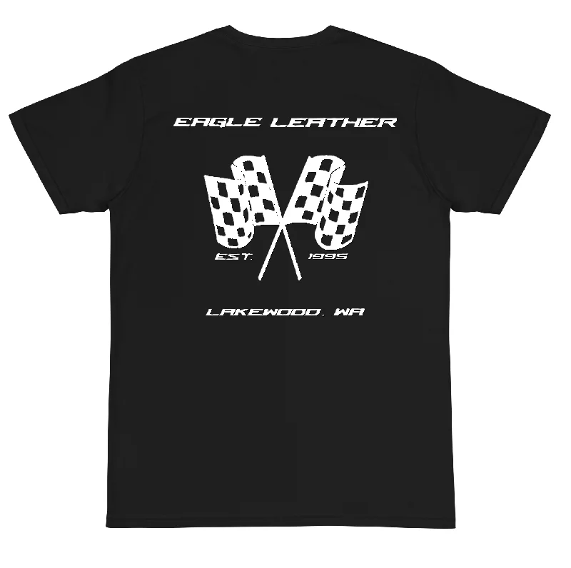 Eagle Leather Racing Flags Shirt (Imperfections) Monochromatic Office Style