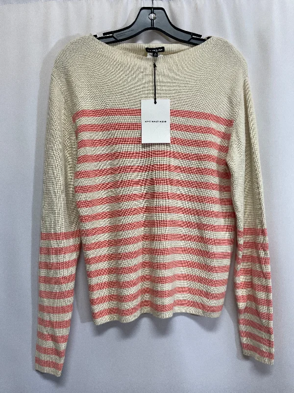 Top Long Sleeve By Who What Wear In Peach, Size: S Beach