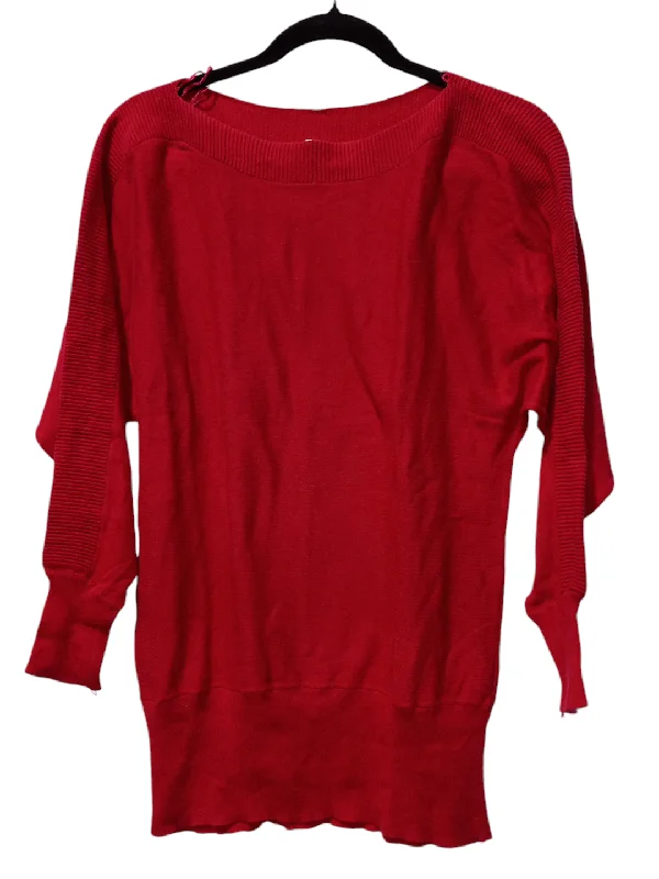 Top Long Sleeve By Alfani In Red, Size: M Organic