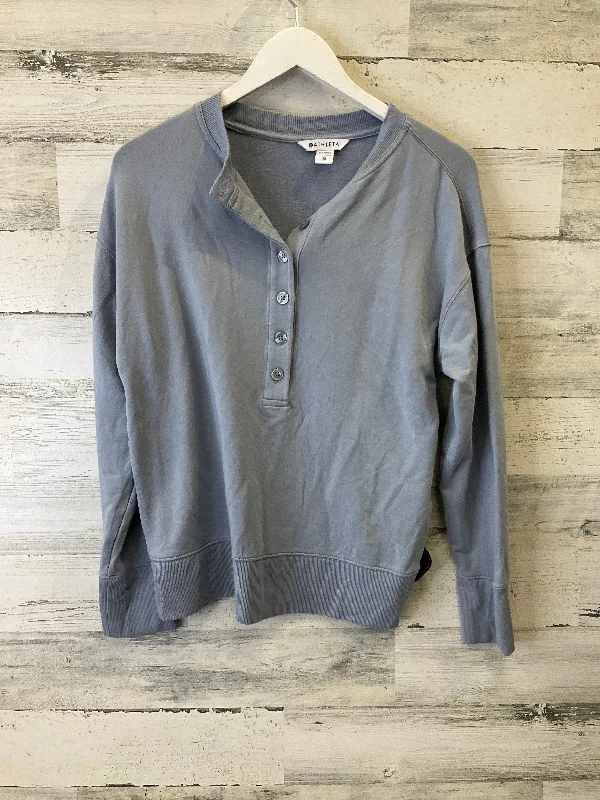 Top Long Sleeve By Athleta In Grey, Size: Xs Casual Men's Loose