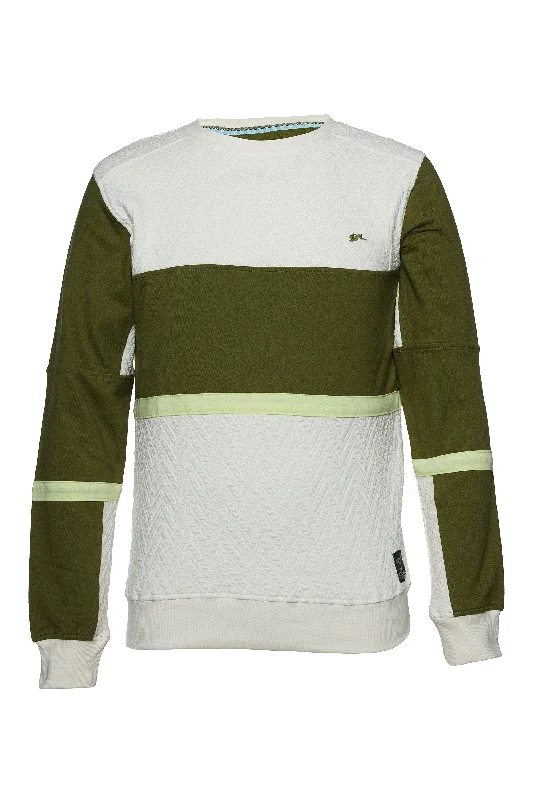 Kenneth | Quilted Knit Crewneck Stylish Men's Tropical 