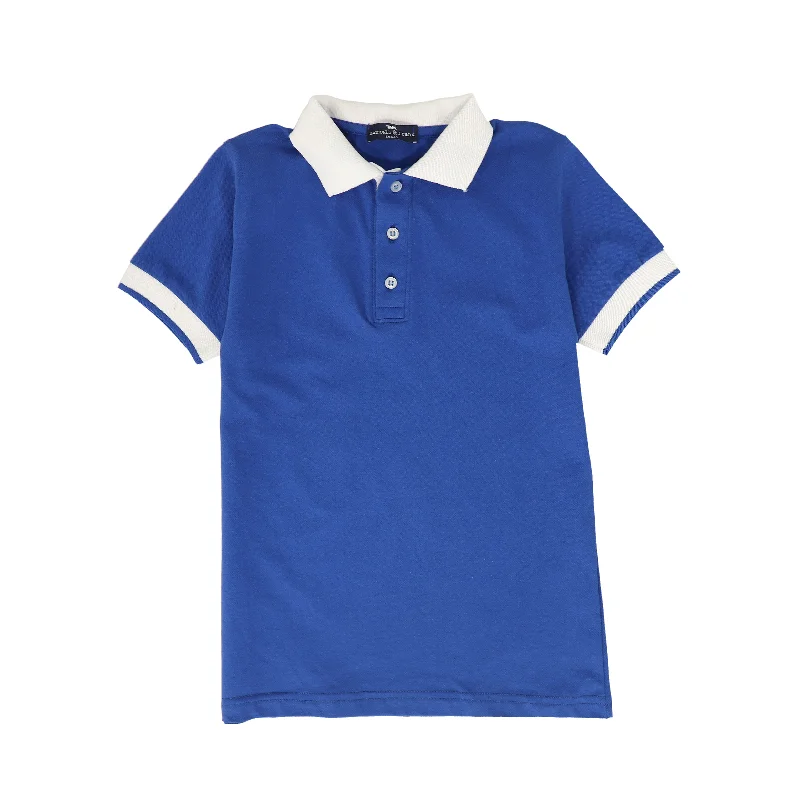 MANUELL & FRANK BLUE WITH WHITE TRIM POLO [FINAL SALE] Hip Men's Retro