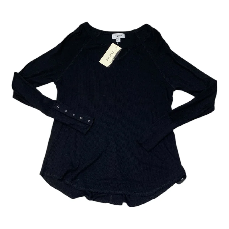 Top Long Sleeve By Evereve In Black, Size: S Laid