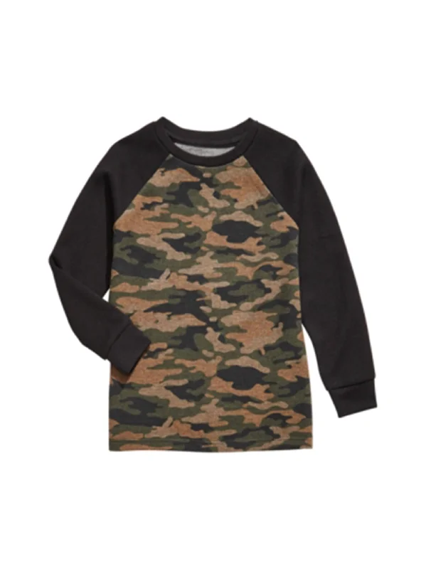 Kids Boy's Camo Printed Sweatshirt,Multi Earthy Men's Sustainable 