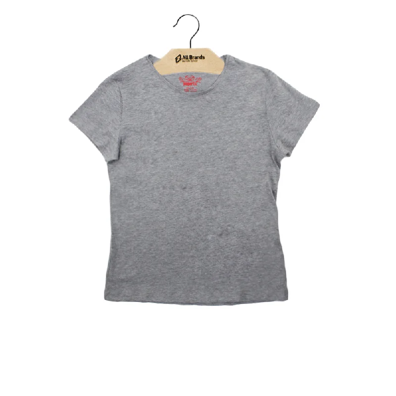 Kids Girl Plain Casual Top,Grey British Gentleman Style