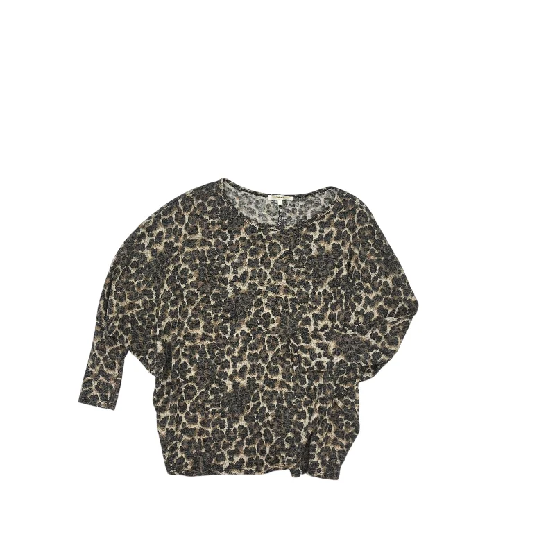 Top Ls By Andree By Unit In Animal Print, Size:S Youthful Men's Pop